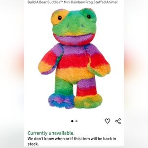 Build-A-Bear Colorful Rainbow Frog Plush